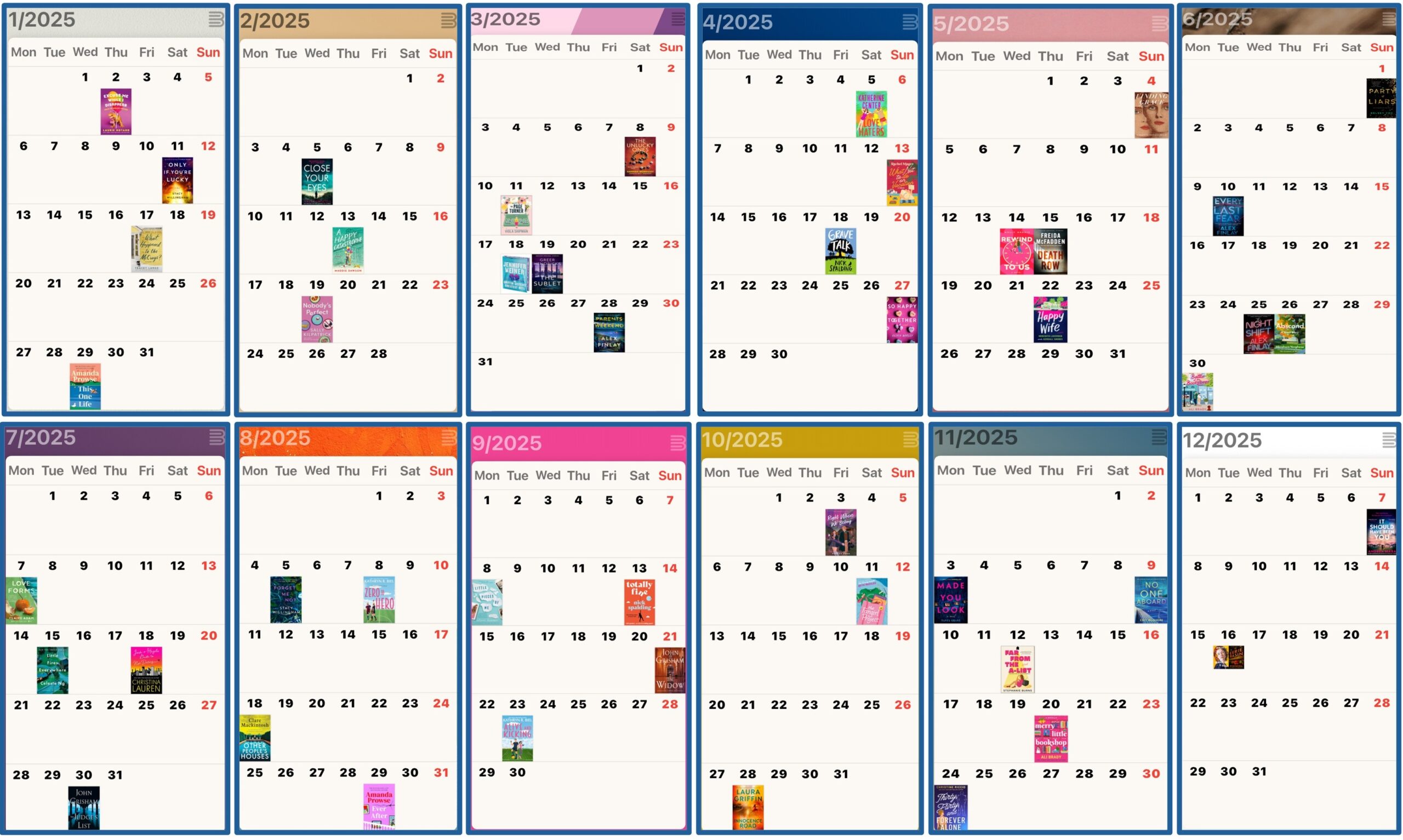 Bookmory Calendar 2025 | Books Under the Blanket (with a flashlight)